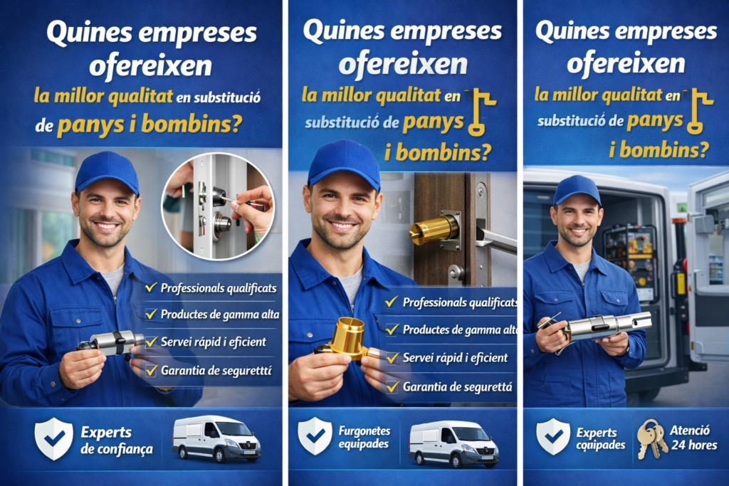 Substitucio de panys i bombins de qualitat 1024x683 - Cerrajero Serraller El Gotic Obrir Canvi Panys i Bombins