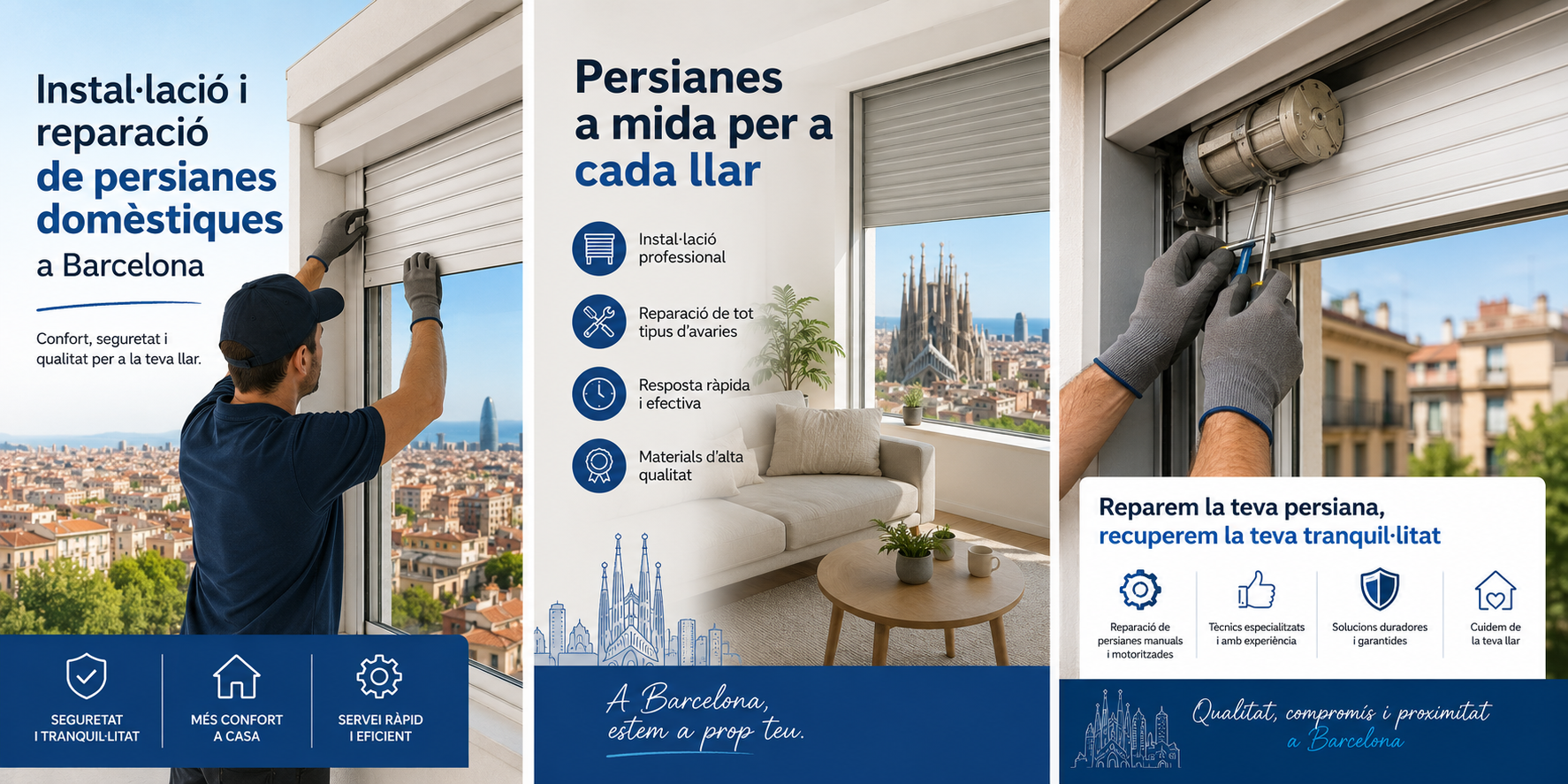 Instal·lació i reparació de persianes domèstiques a Barcelona Instal·lacio i reparacio de persianes domestiques Barcelona - Instal·lació i reparació de persianes domèstiques a Barcelona
