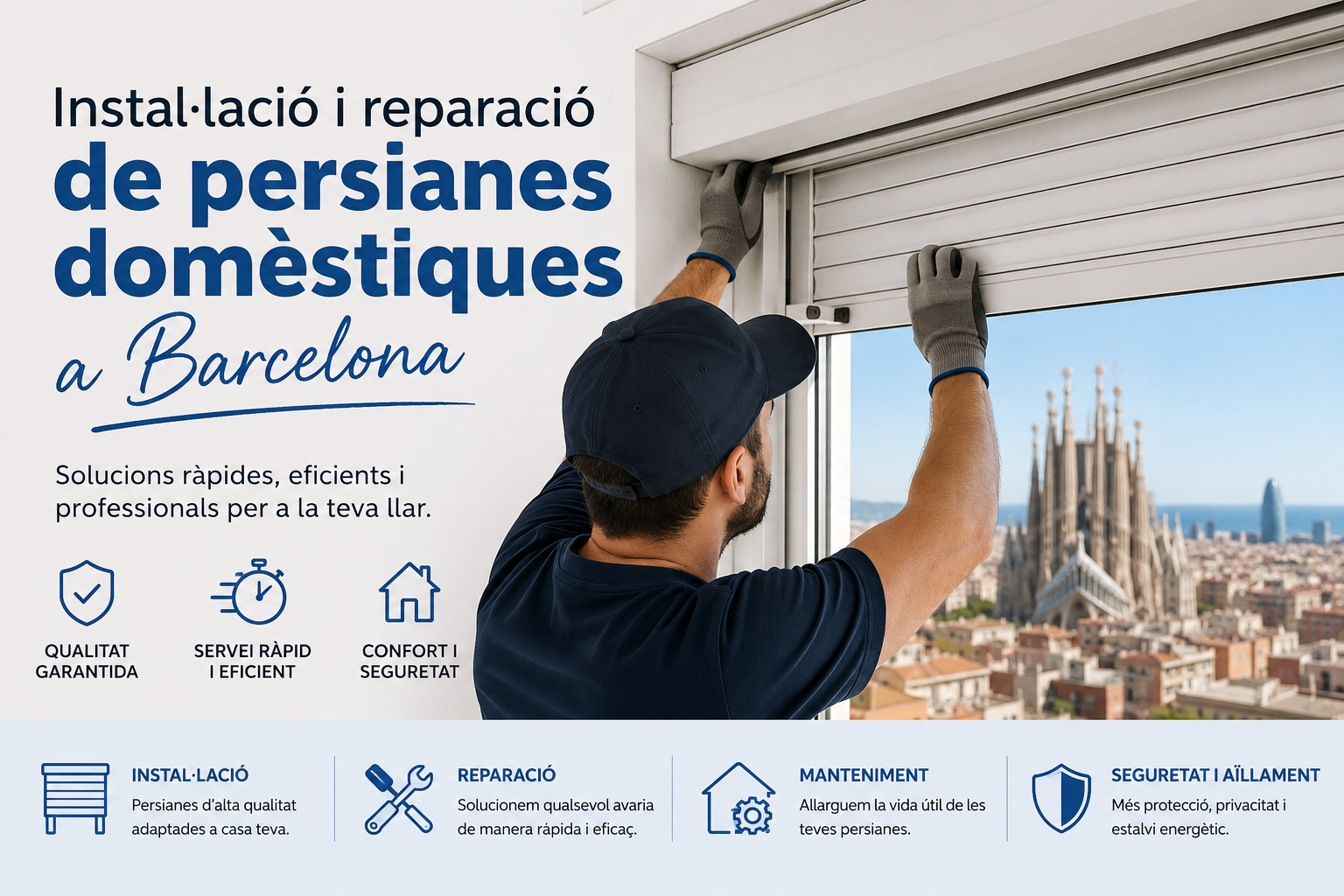 Instal·lació i reparació de persianes domèstiques a Barcelona Instal·lacio i reparacio de persianes domestiques a Barcelona - Instal·lació i reparació de persianes domèstiques a Barcelona