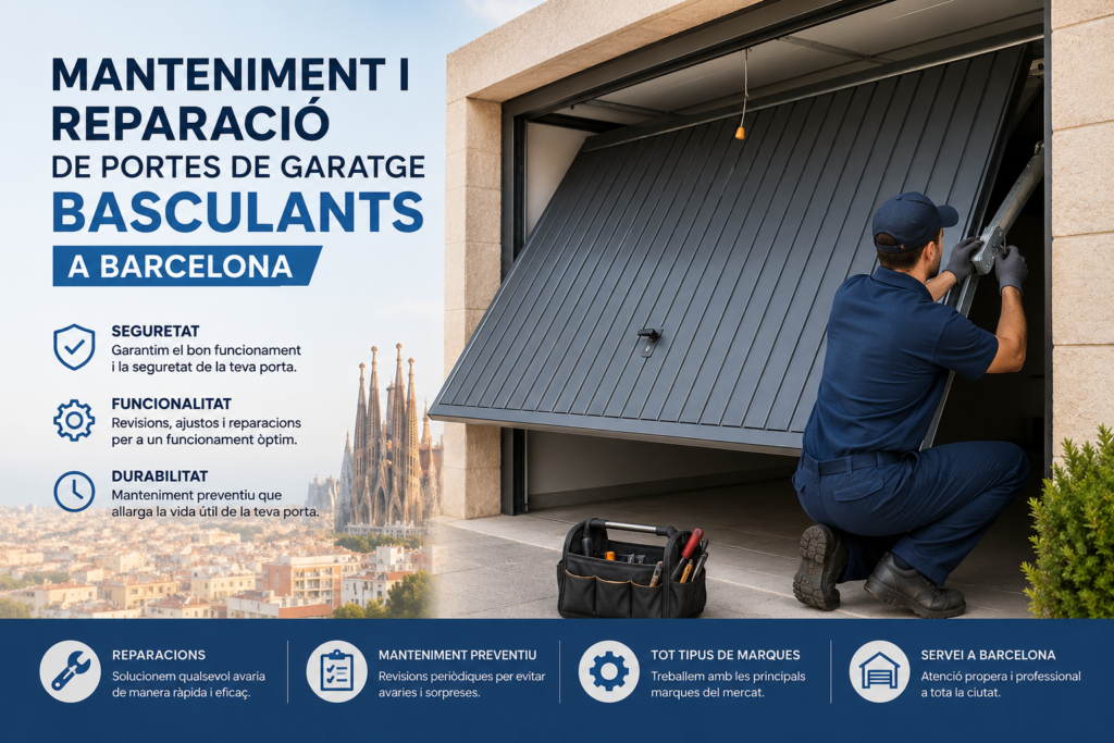 Manteniment i reparacio de portes de garatge basculants a Barcelona 1024x683 - Manteniment i reparació de portes de garatge basculants a Barcelona