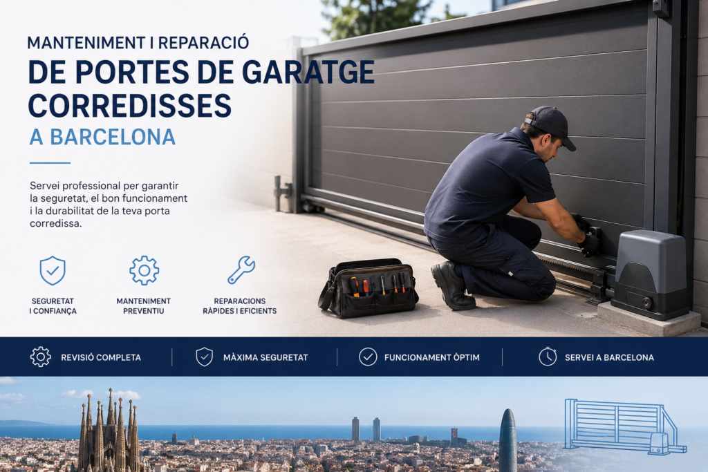 Manteniment i reparacio de portes de garatge corredisses a Barcelona 1024x683 - Manteniment i reparació de portes de garatge corredisses a Barcelona