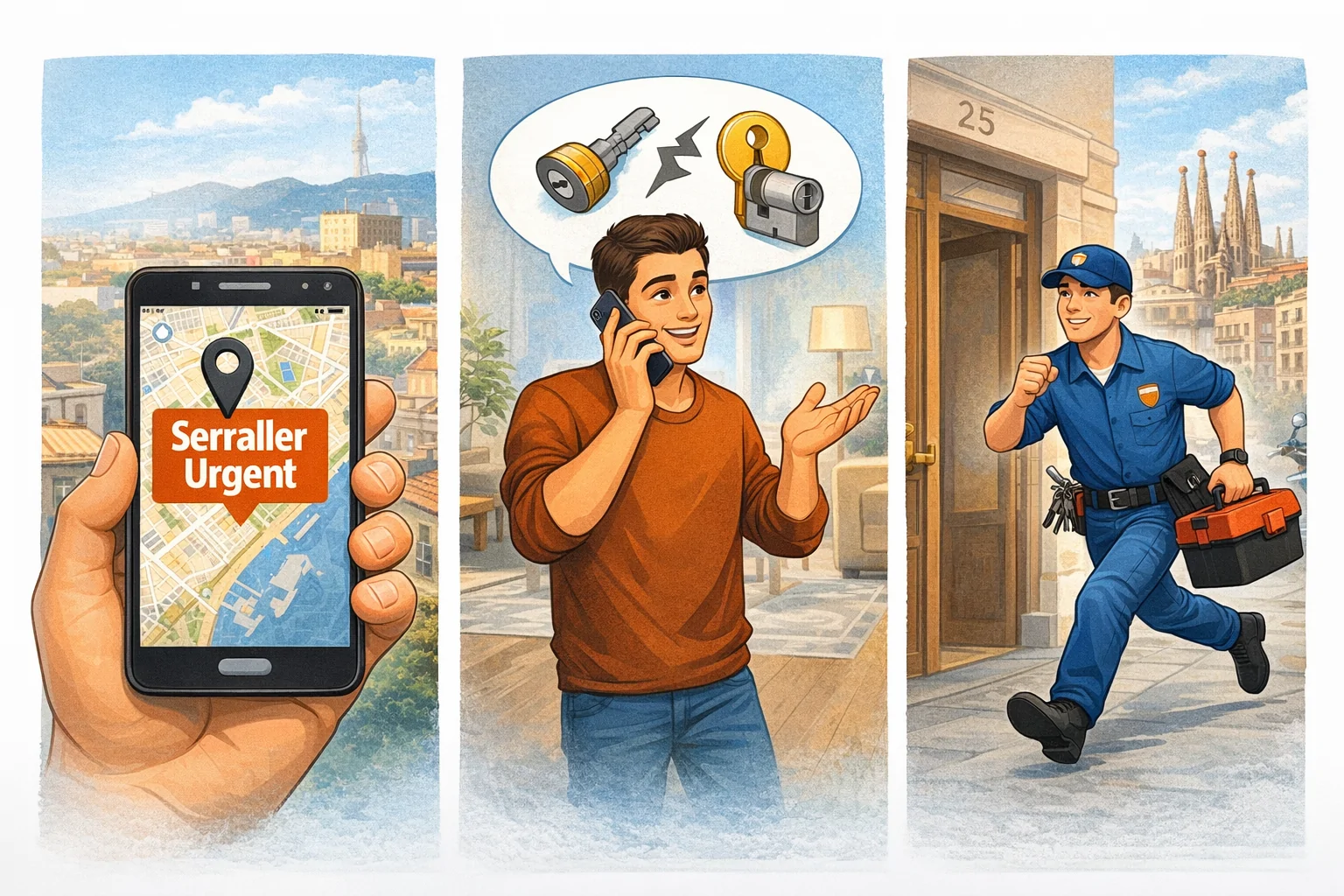 Com contractar un servei urgent de canvi de bombins a Barcelona? Com contractar un servei urgent de canvi de bombins Barcelona - Com contractar un servei urgent de canvi de bombins a Barcelona?