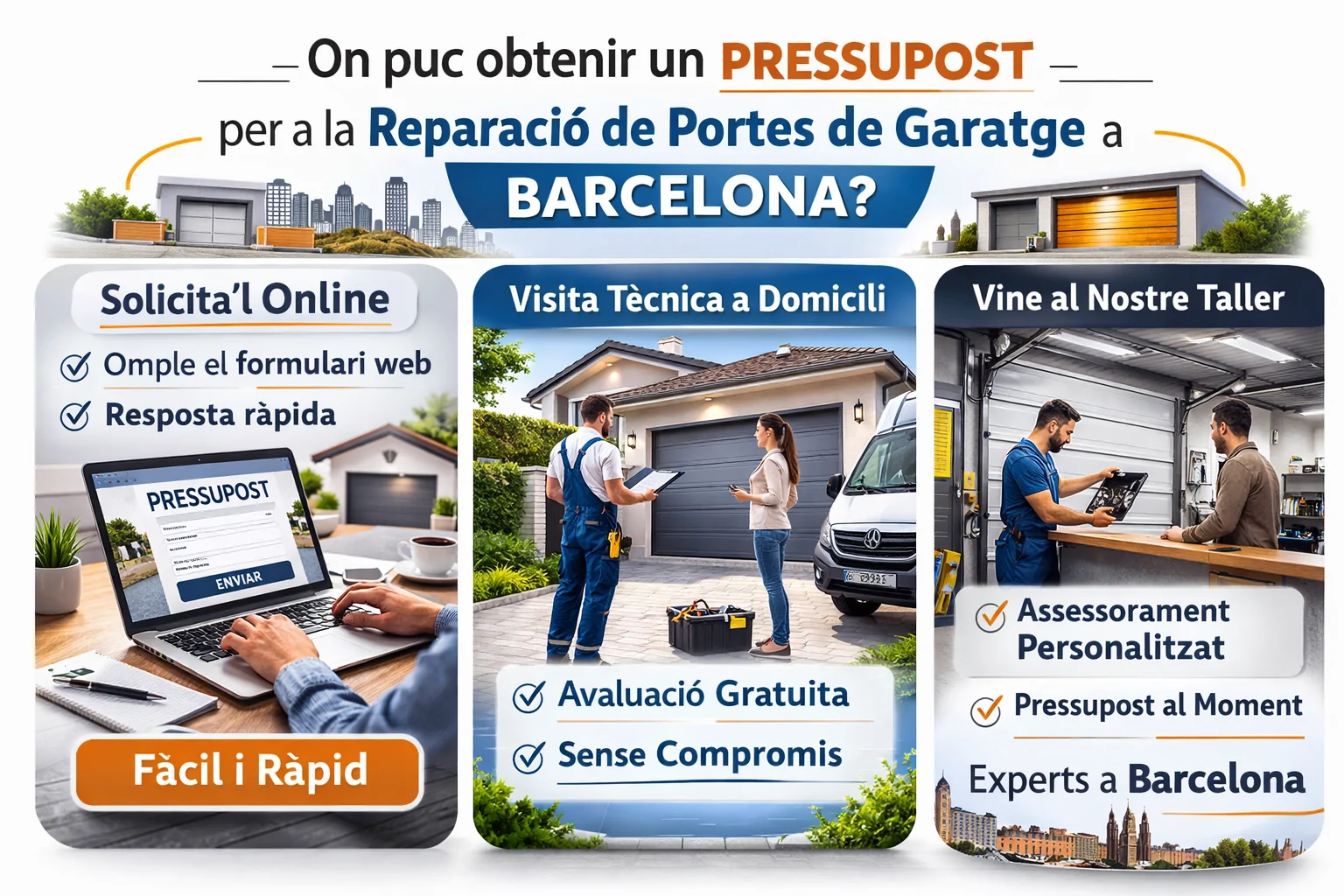 On puc obtenir un pressupost per a la reparacio de portes de garatge - On puc obtenir un pressupost per a la reparaci&oacute; de portes de garatge a Barcelona?