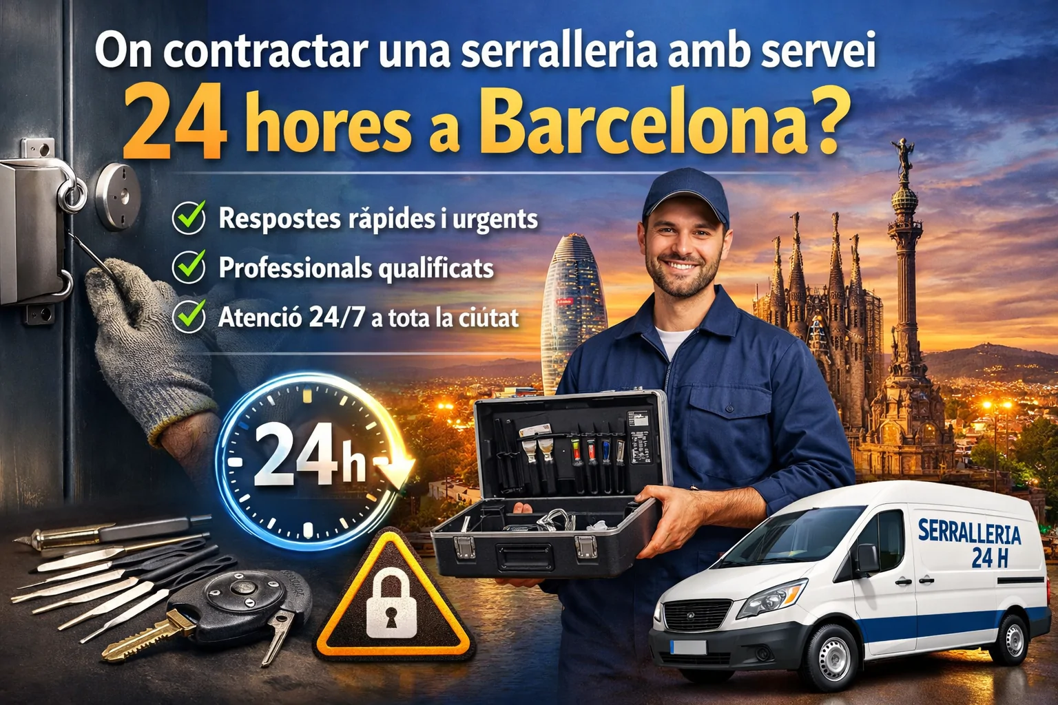 On contractar una serralleria amb servei 24 hores a Barcelona - Serraller 24 hores Manya Barcelona