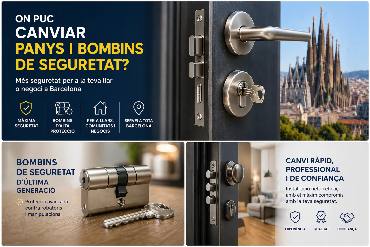 On puc canviar panys i bombins de seguretat - On puc canviar panys i bombins de seguretat a Barcelona?