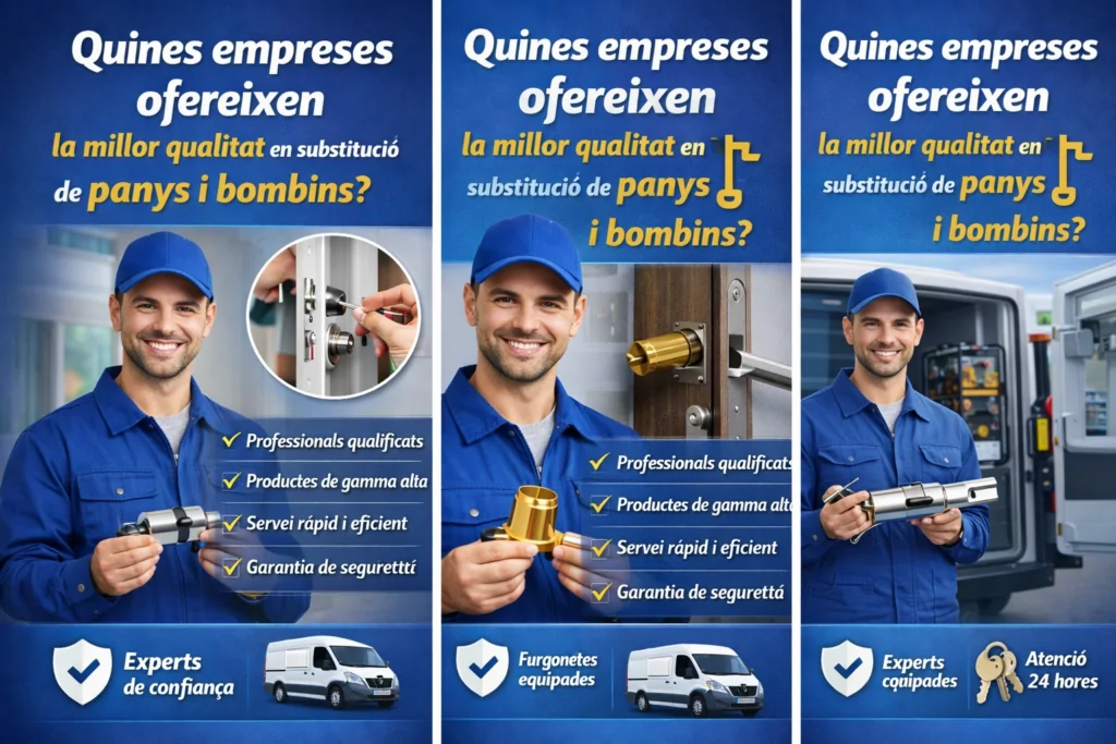 Substitucio de panys i bombins de qualitat 1024x683 - Cerrajero Serraller La Barceloneta Obrir Canvi Panys i Bombins