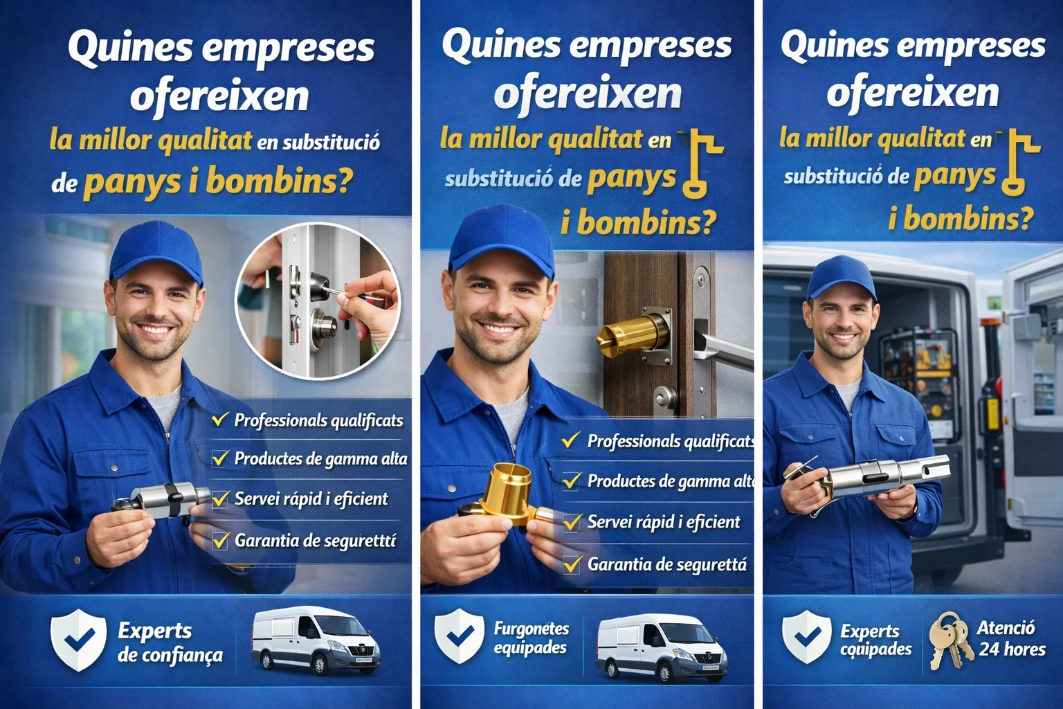 Substitucio de panys i bombins de qualitat - Quines empreses ofereixen la millor qualitat en substituci&oacute; de panys i bombins?