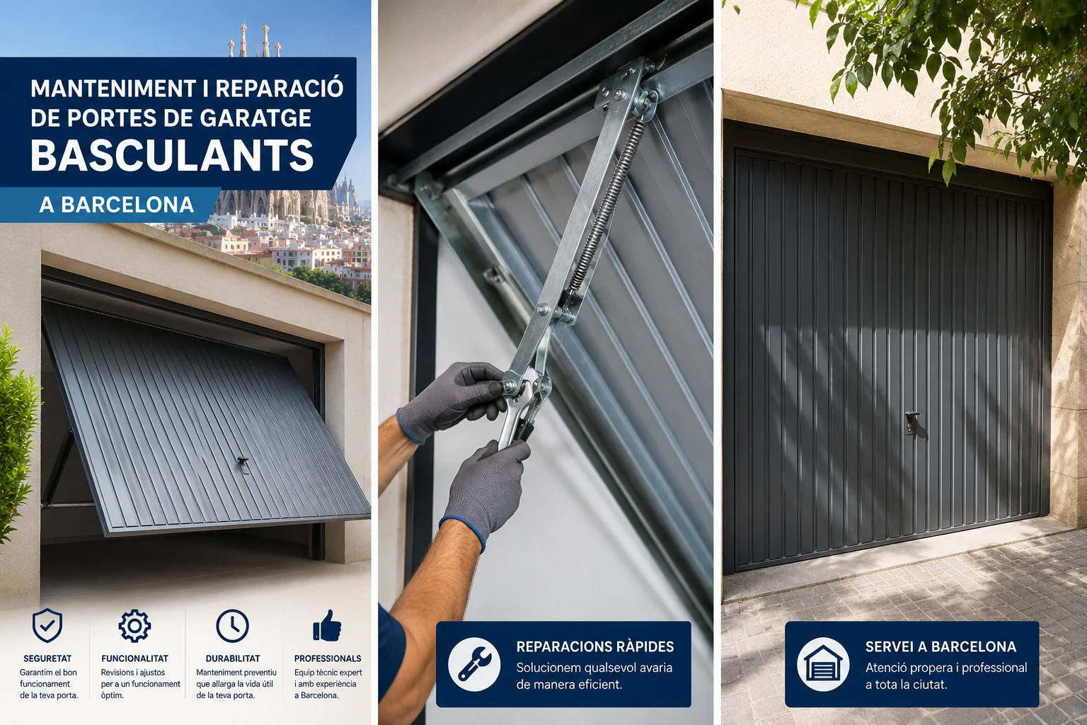 Manteniment i reparació de portes de garatge basculants a Barcelona Manteniment i reparacio de portes de garatge basculants Barcelona - Manteniment i reparació de portes de garatge basculants a Barcelona
