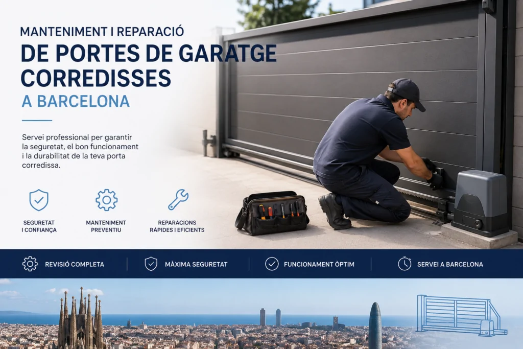 Manteniment i reparacio de portes de garatge corredisses a Barcelona 1024x683 - Manteniment i reparació de portes de garatge corredisses a Barcelona