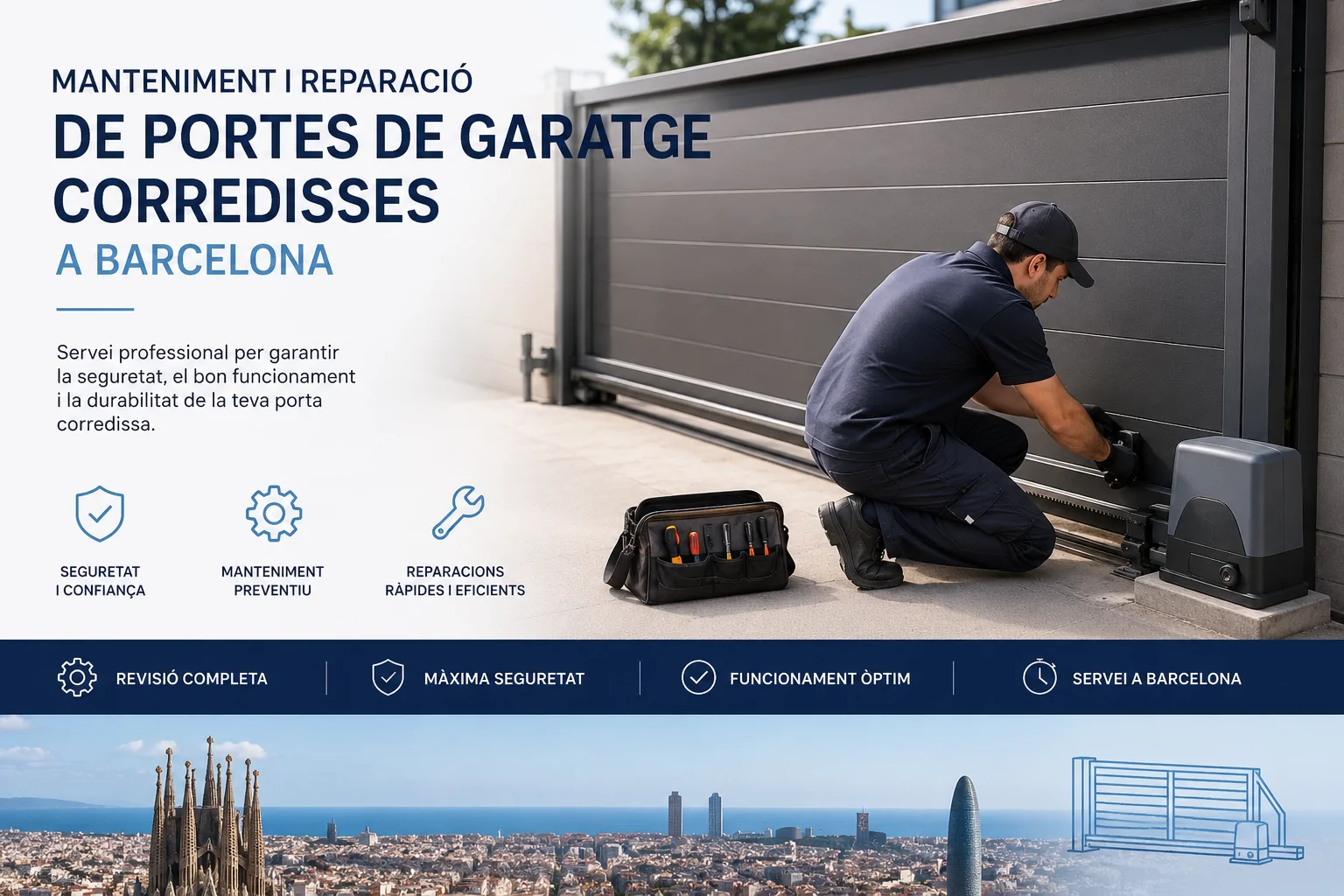 Manteniment i reparació de portes de garatge corredisses a Barcelona Manteniment i reparacio de portes de garatge corredisses a Barcelona - Manteniment i reparació de portes de garatge corredisses a Barcelona