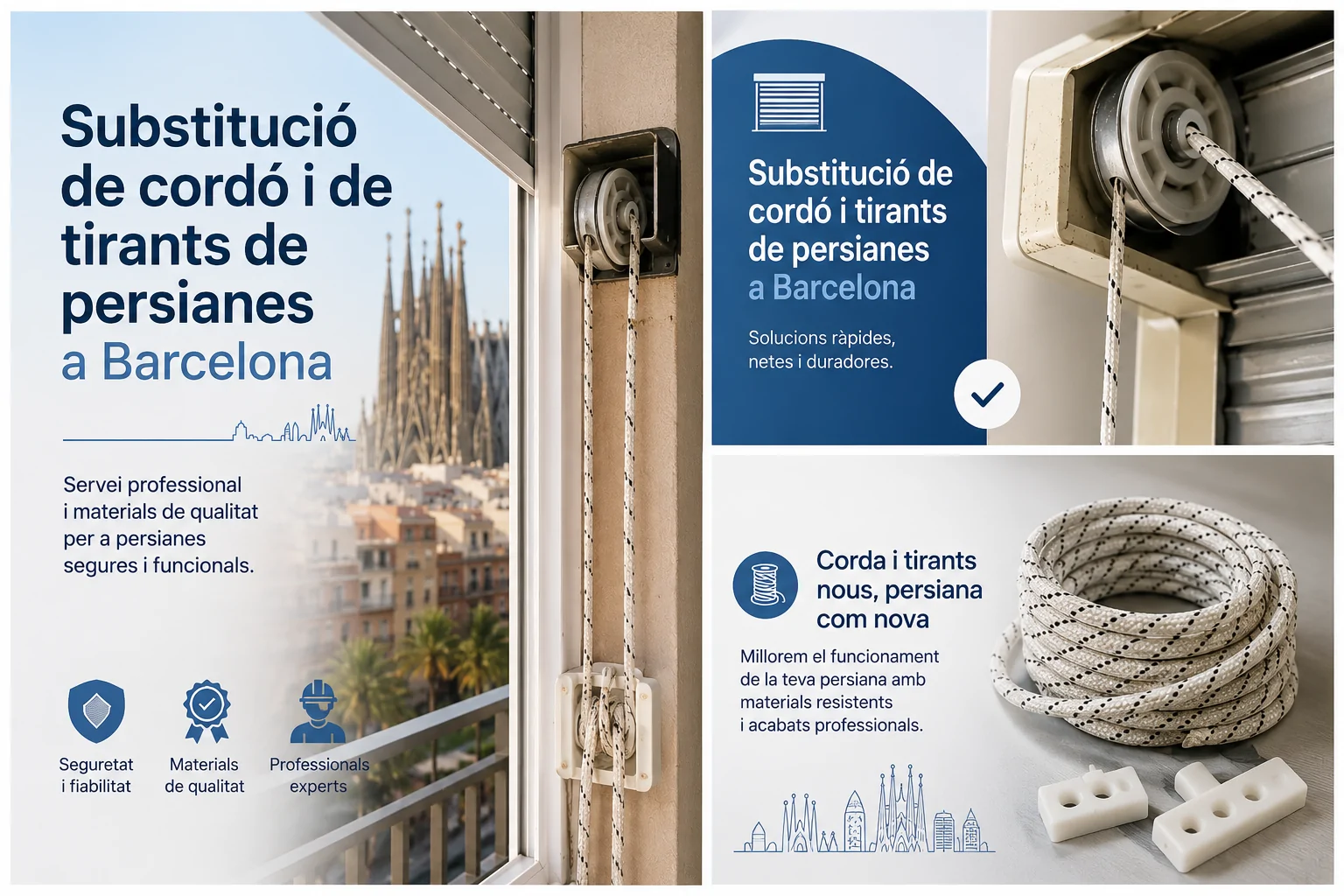 Substitució de cordó i de tirants de persianes a Barcelona Substitucio de cordo i de tirants de persianes Barcelona - Substitució de cordó i de tirants de persianes a Barcelona